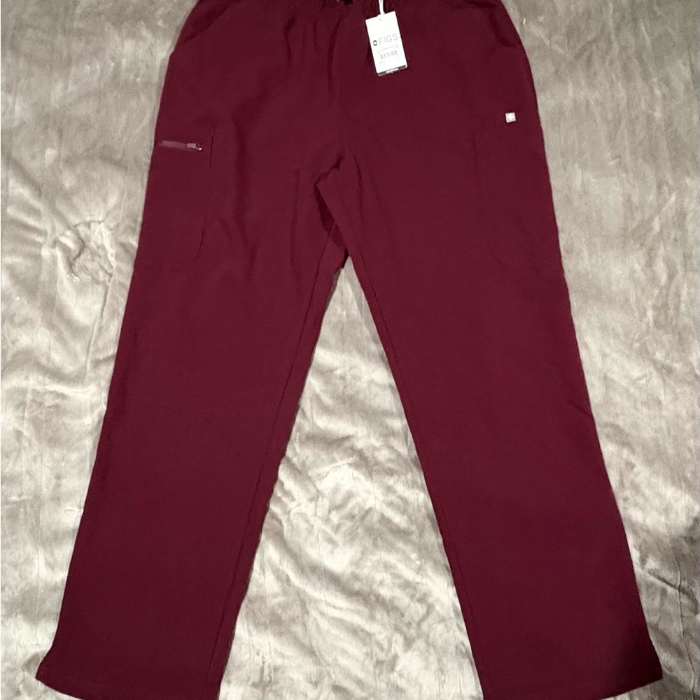 Figs Women's Burgundy Scrub Pants
